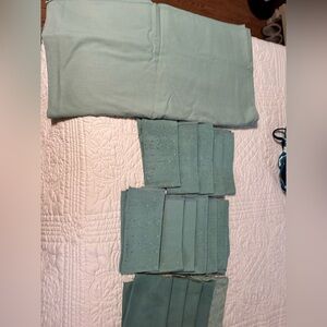 Elegant Green tablecloth and napkin set